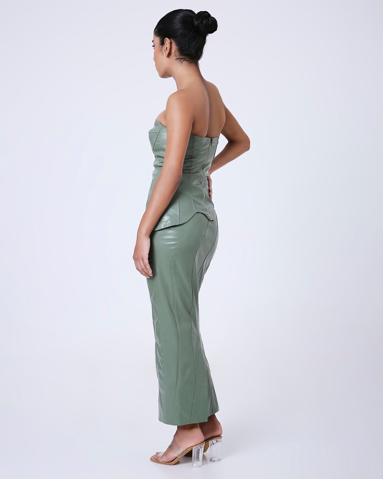 Wave Leather Top (Seafoam)