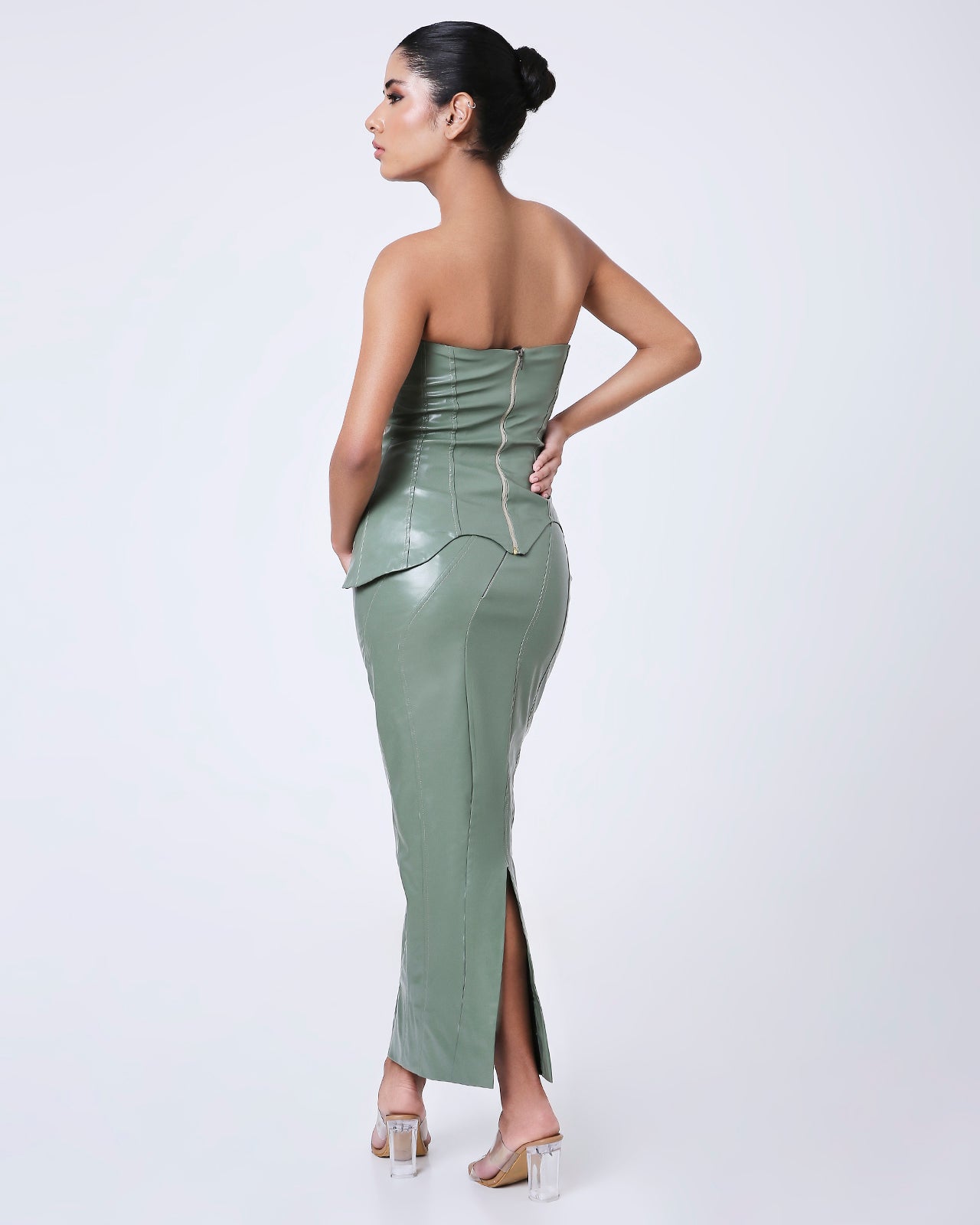 Wave Leather Top (Seafoam)