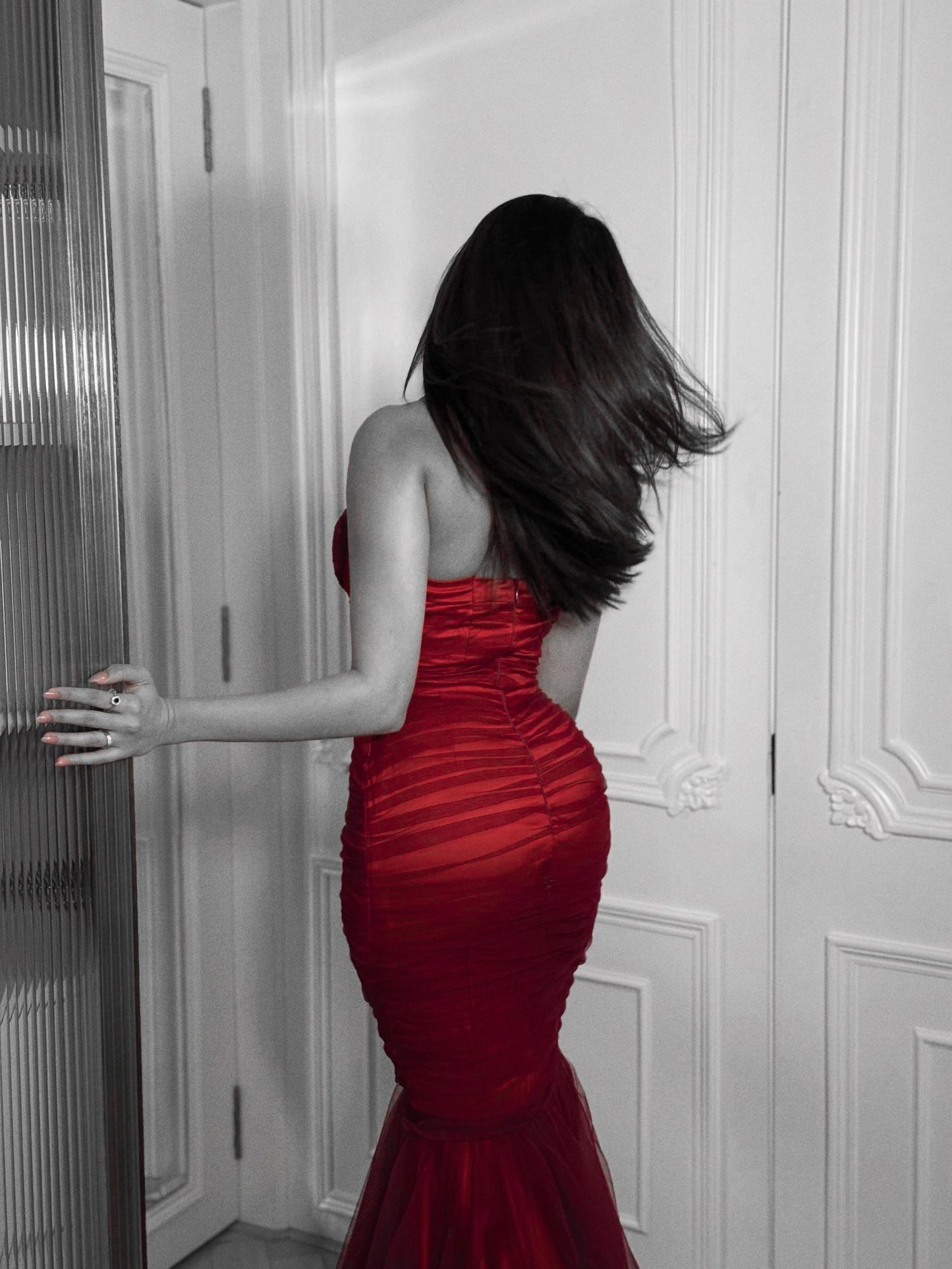 Merlot Ruched Dress