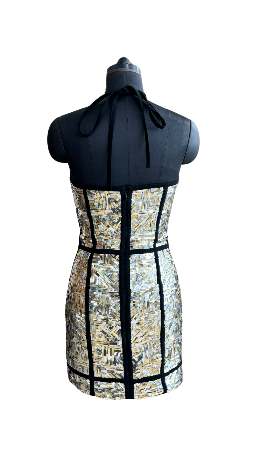 Mix Metallic Short Dress