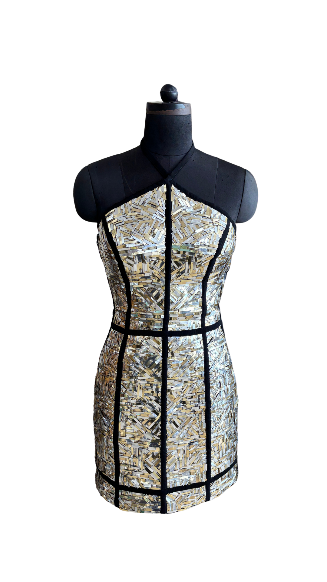Mix Metallic Short Dress