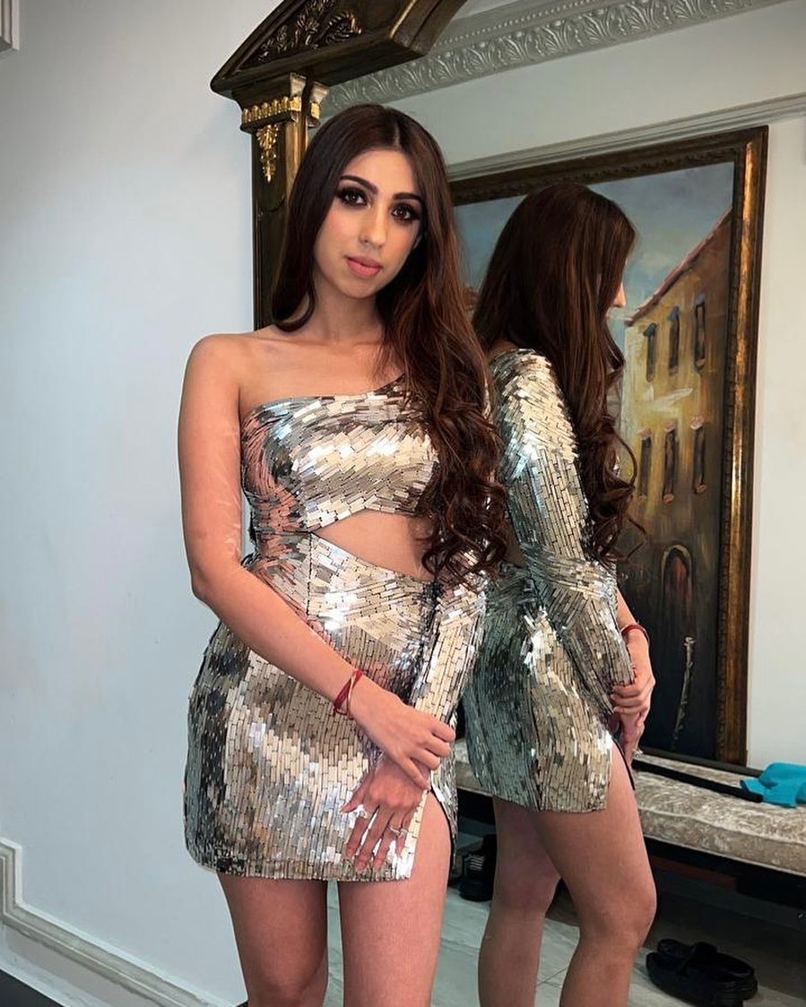 Silver Metallic Short Dress