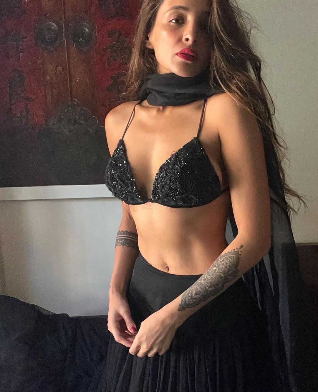 Charcoal Root Top + Tiered Tulle Skirt