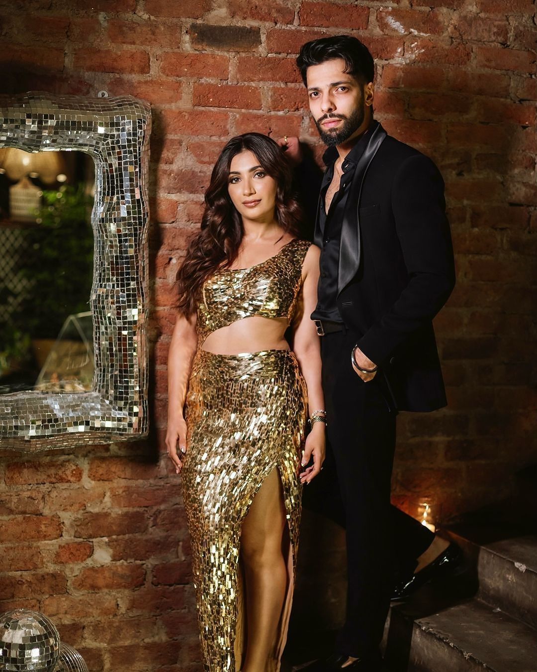 Gold Metallic Midi Dress