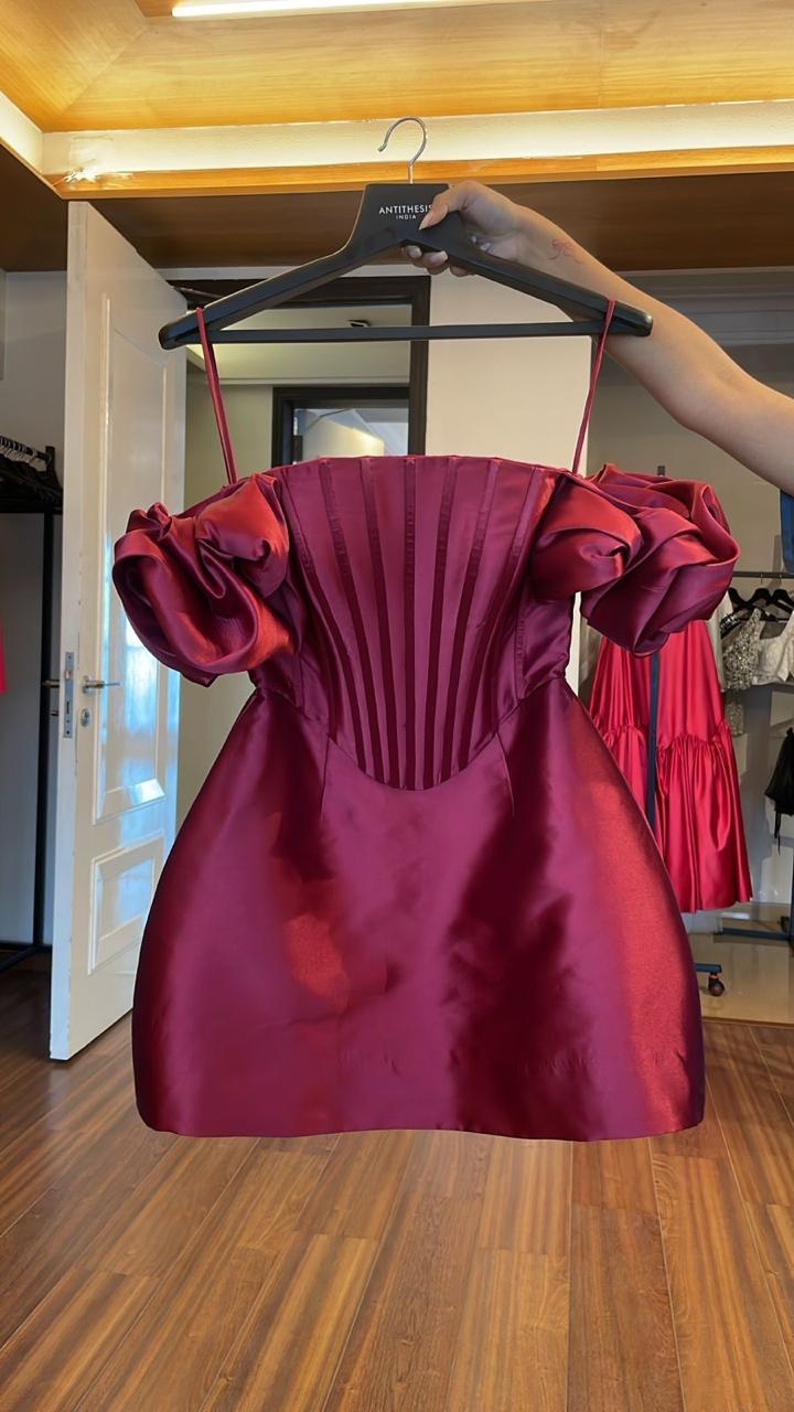 Off-Shoulder Foam Dress