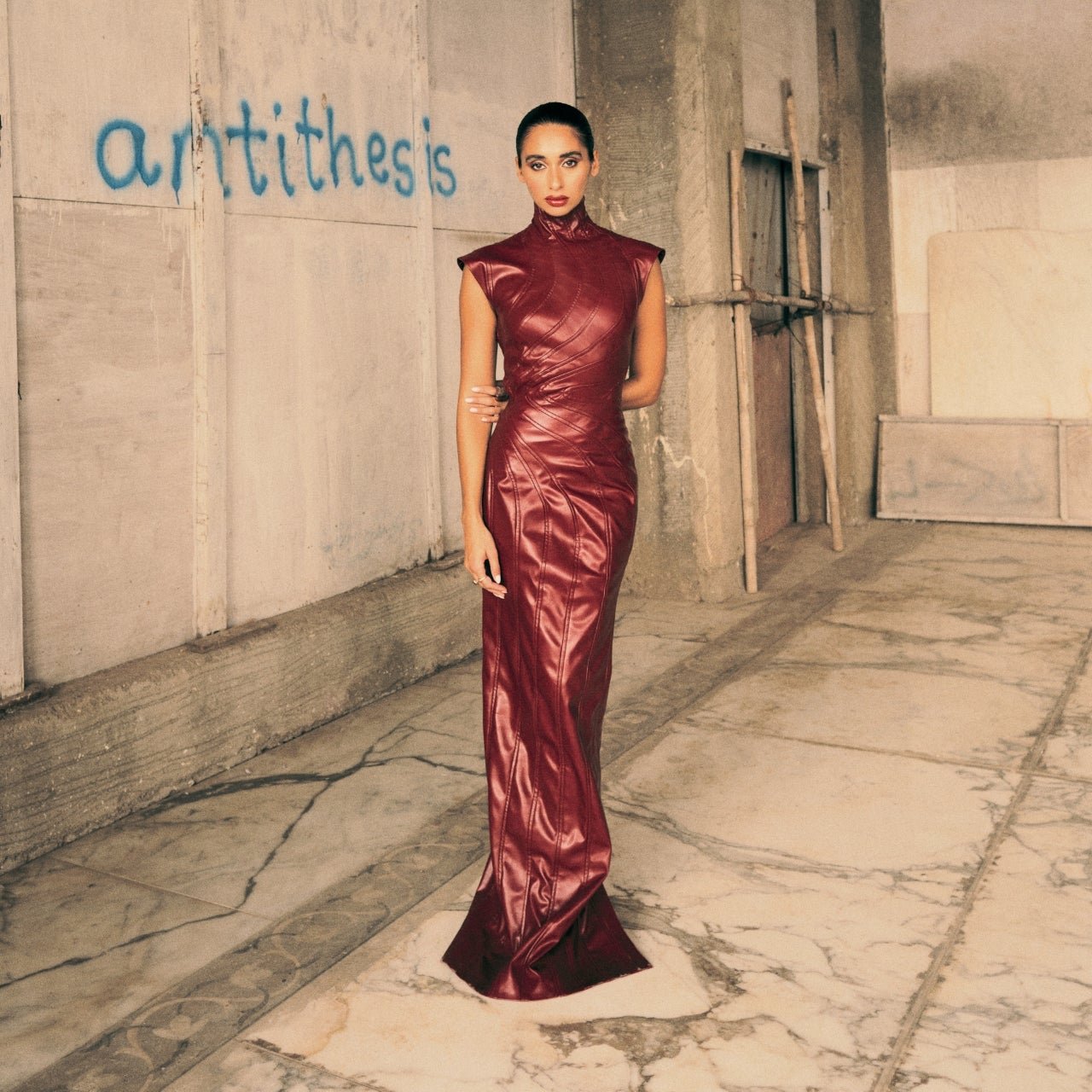 Bordeaux Leather Dress Antithesis Bordeaux Leather Dress Antithesis