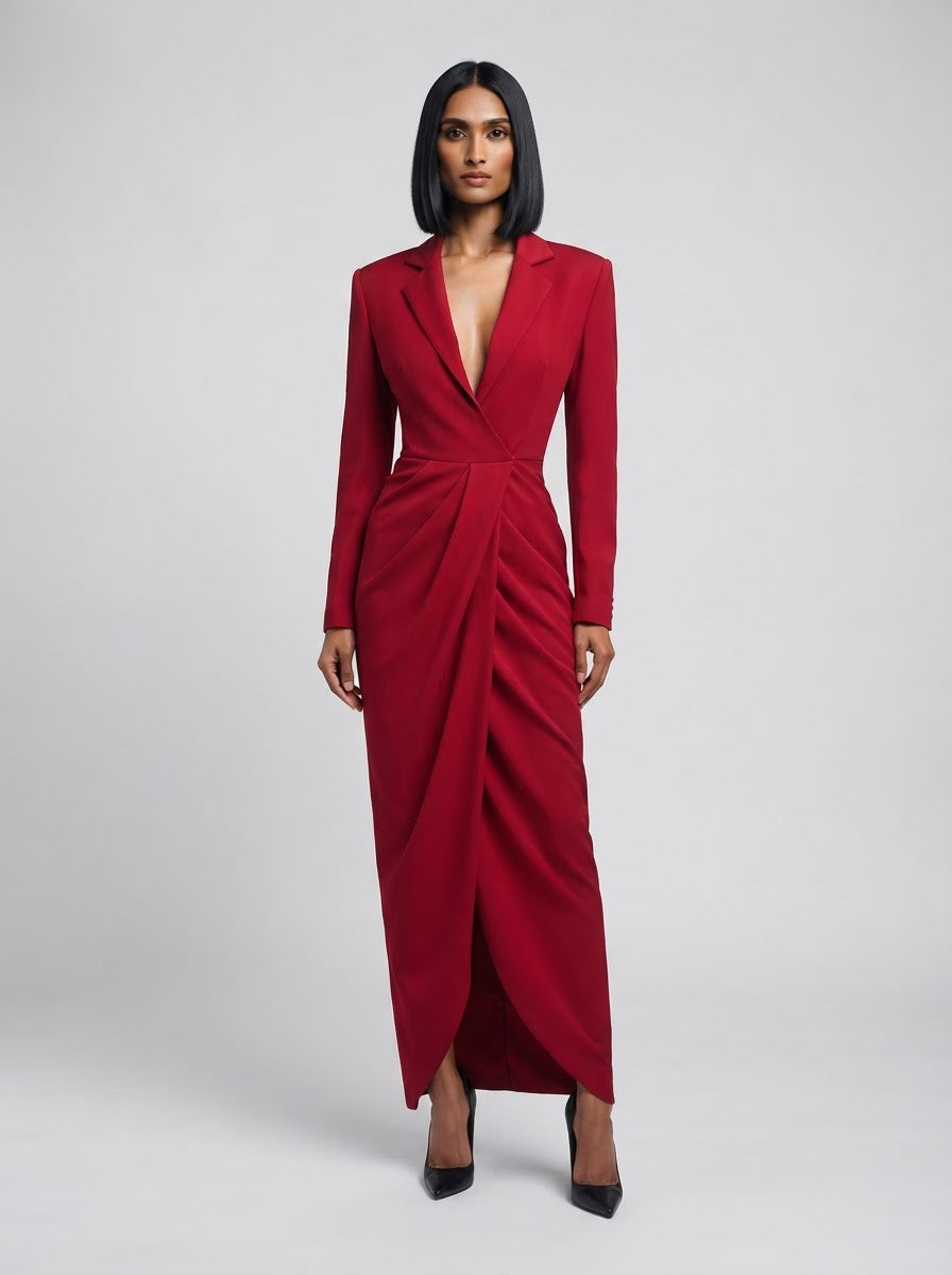 Suit Dress (Red)