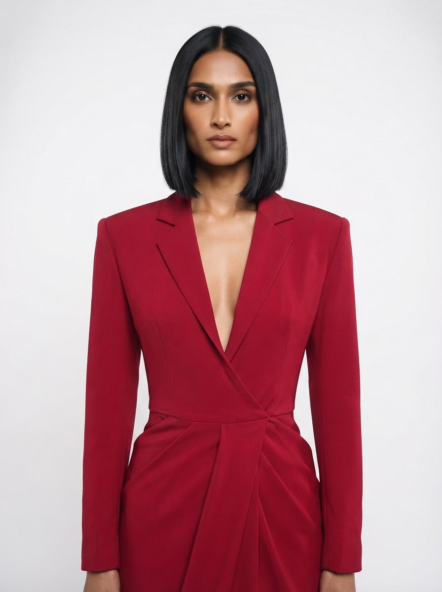 Suit Dress (Red)