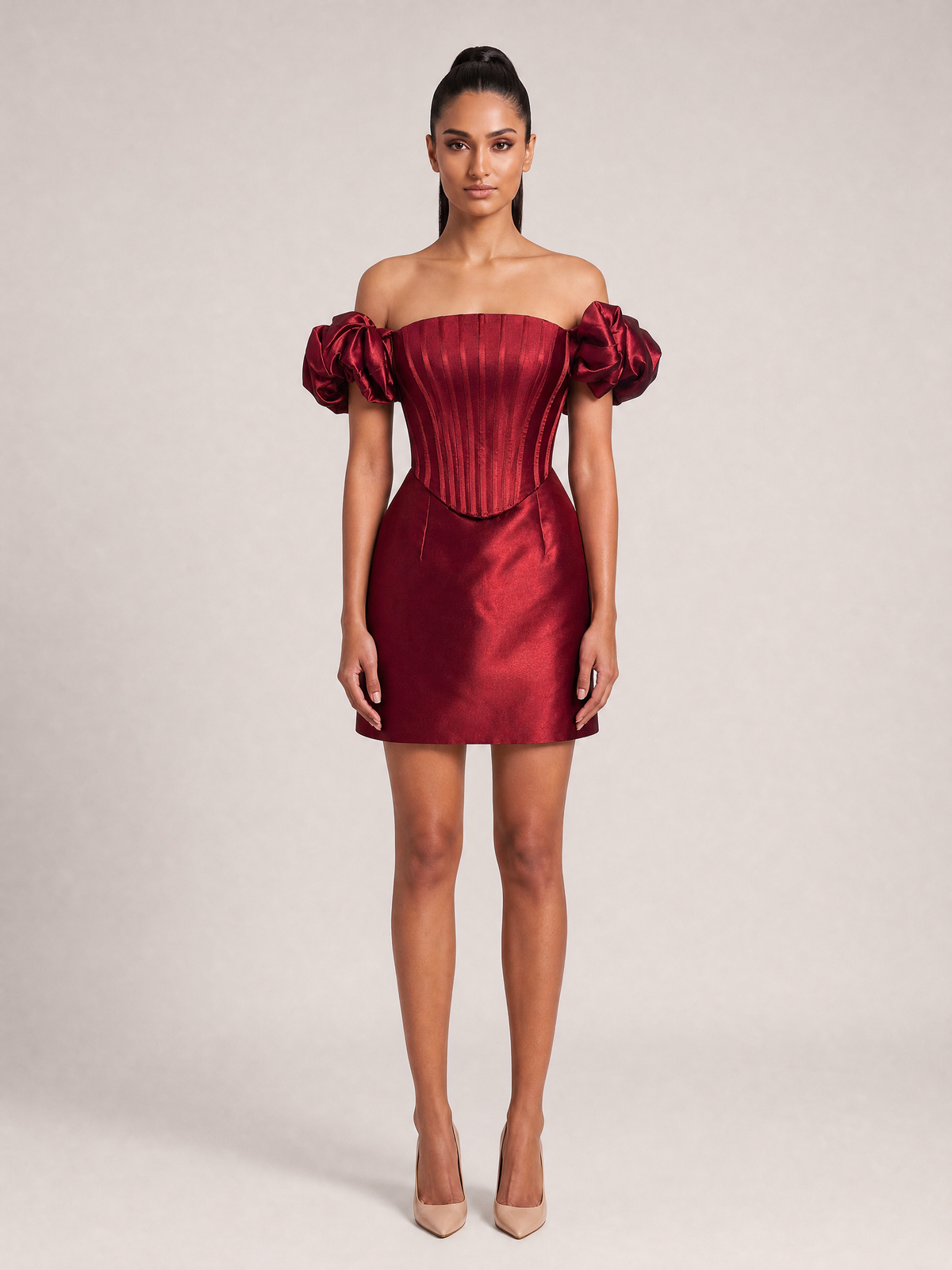 Off-Shoulder Foam Dress