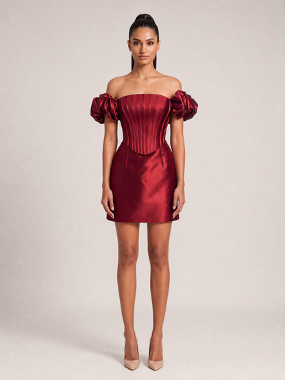 Off-Shoulder Foam Dress