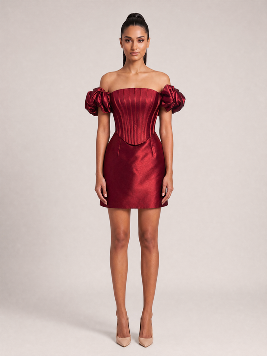 Off-Shoulder Foam Dress