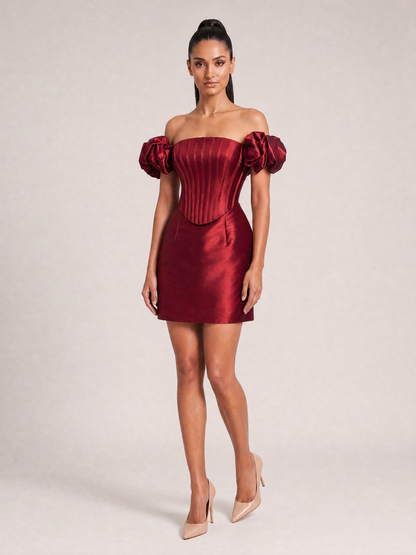 Off-Shoulder Foam Dress