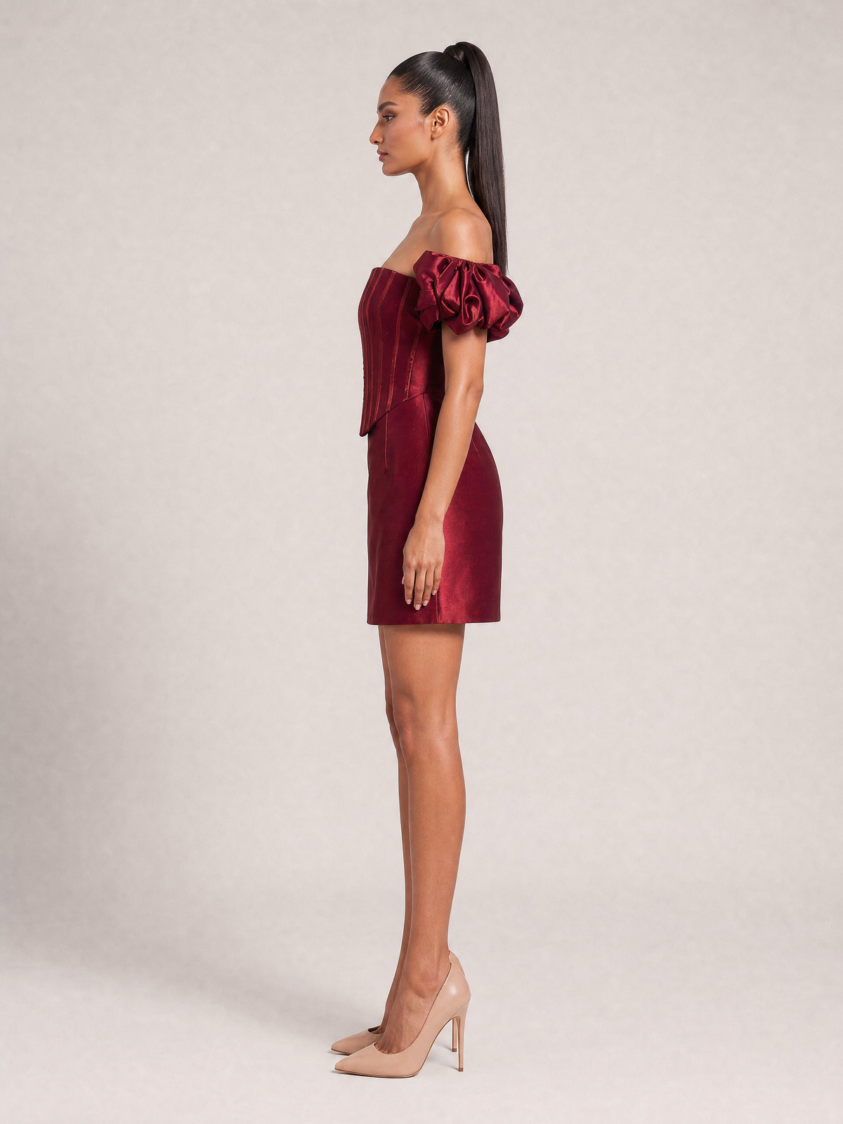 Off-Shoulder Foam Dress