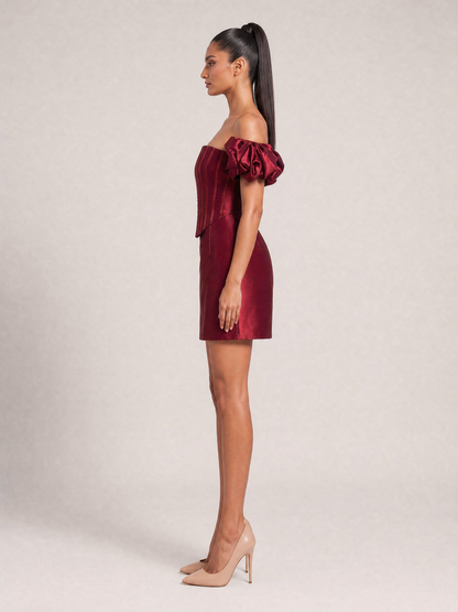 Off-Shoulder Foam Dress