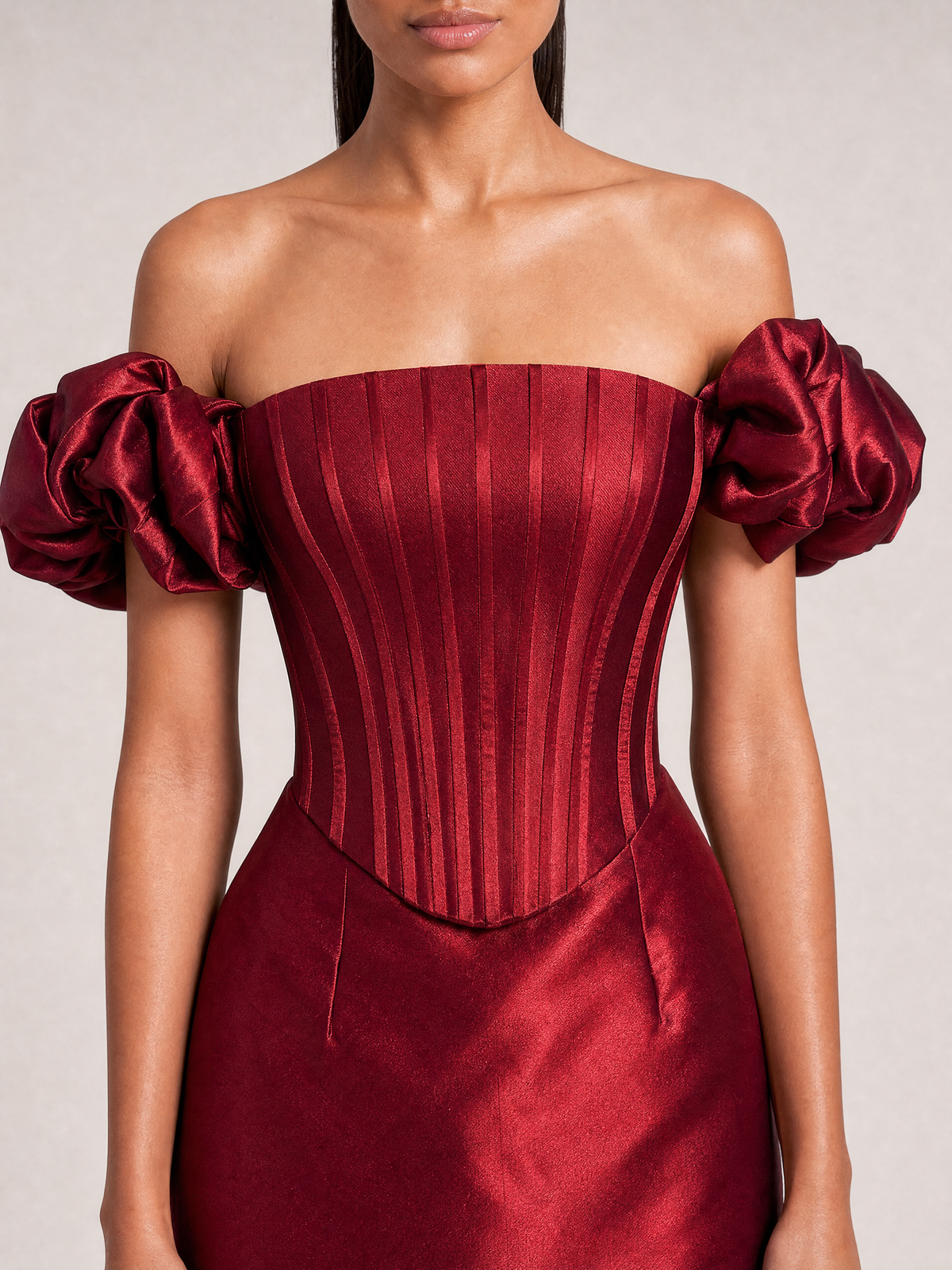 Off-Shoulder Foam Dress