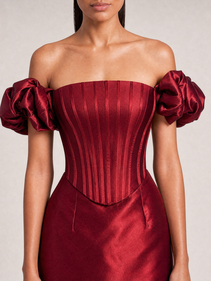 Off-Shoulder Foam Dress