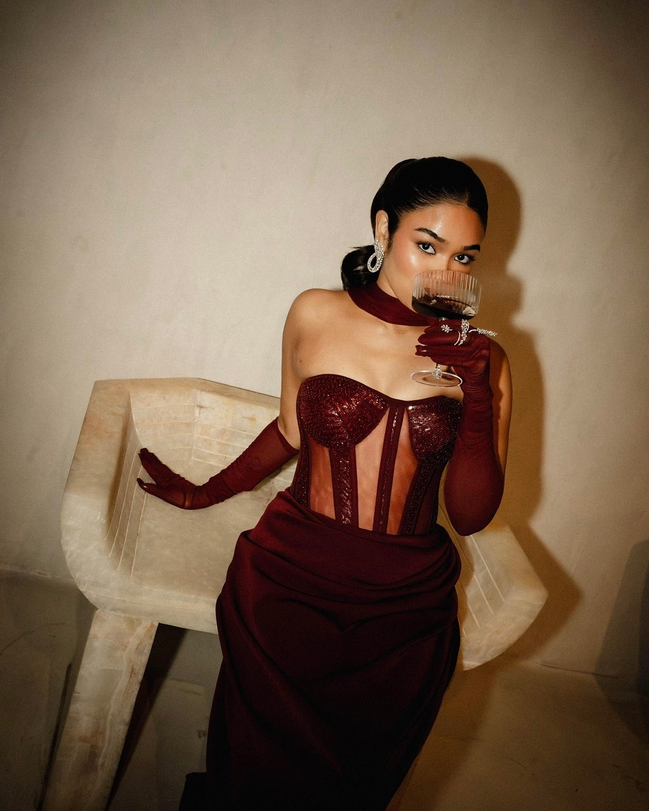 Metallic Corset Dress