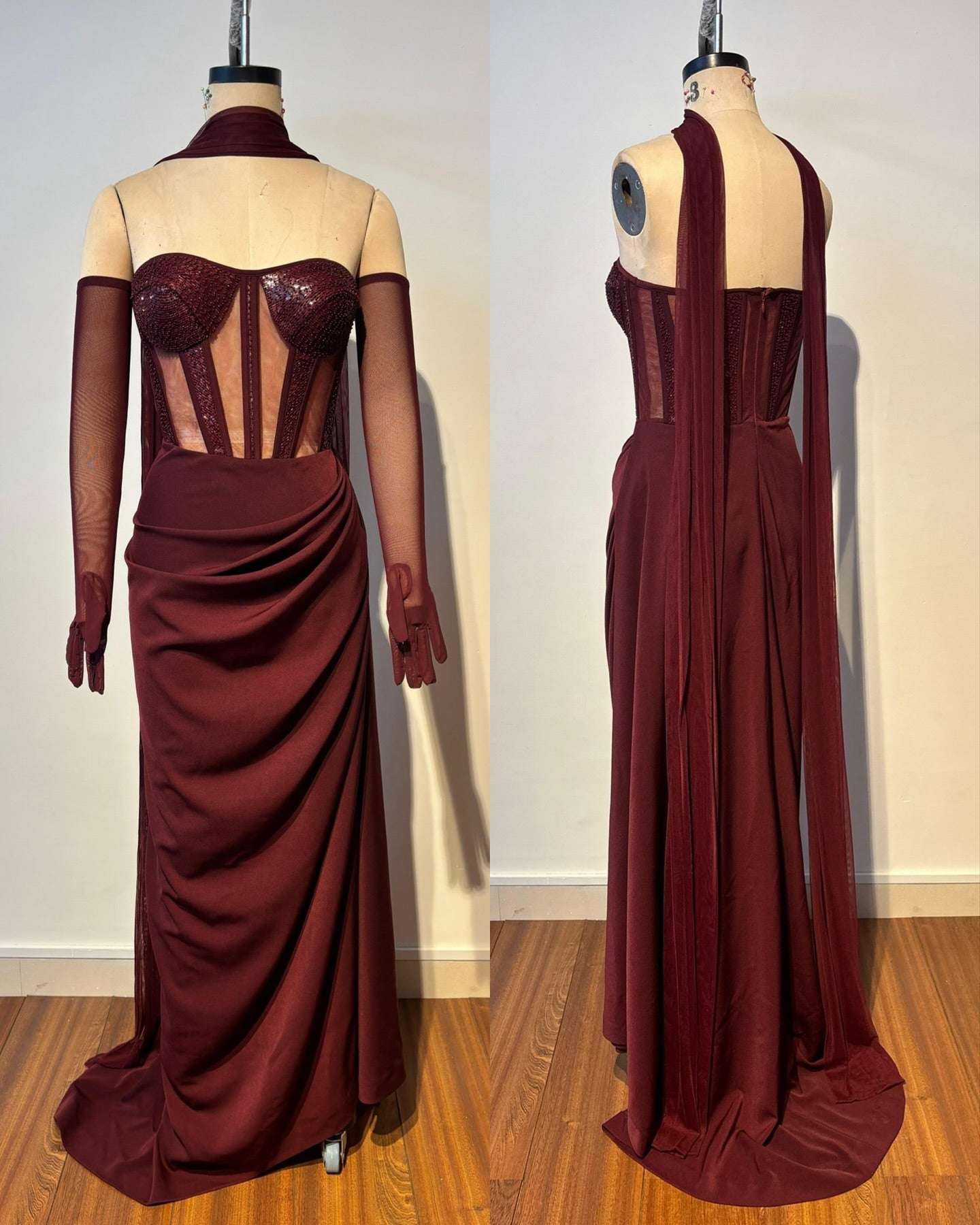 Metallic Corset Dress