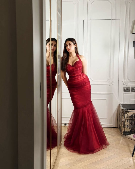 Merlot Ruched Dress